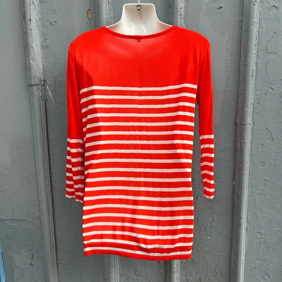 J Crew Modal Striped  tee, size xs - Picture 3 of 7